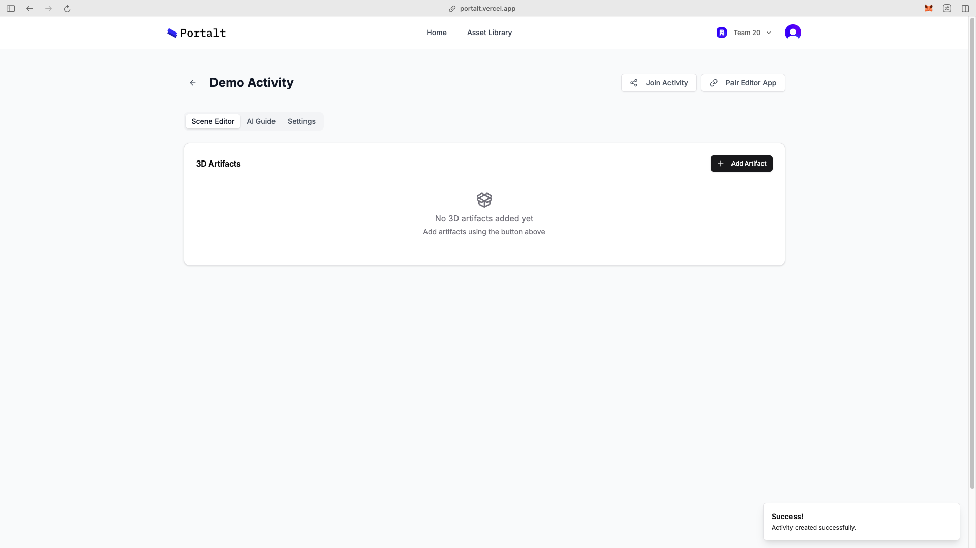 Activity Page